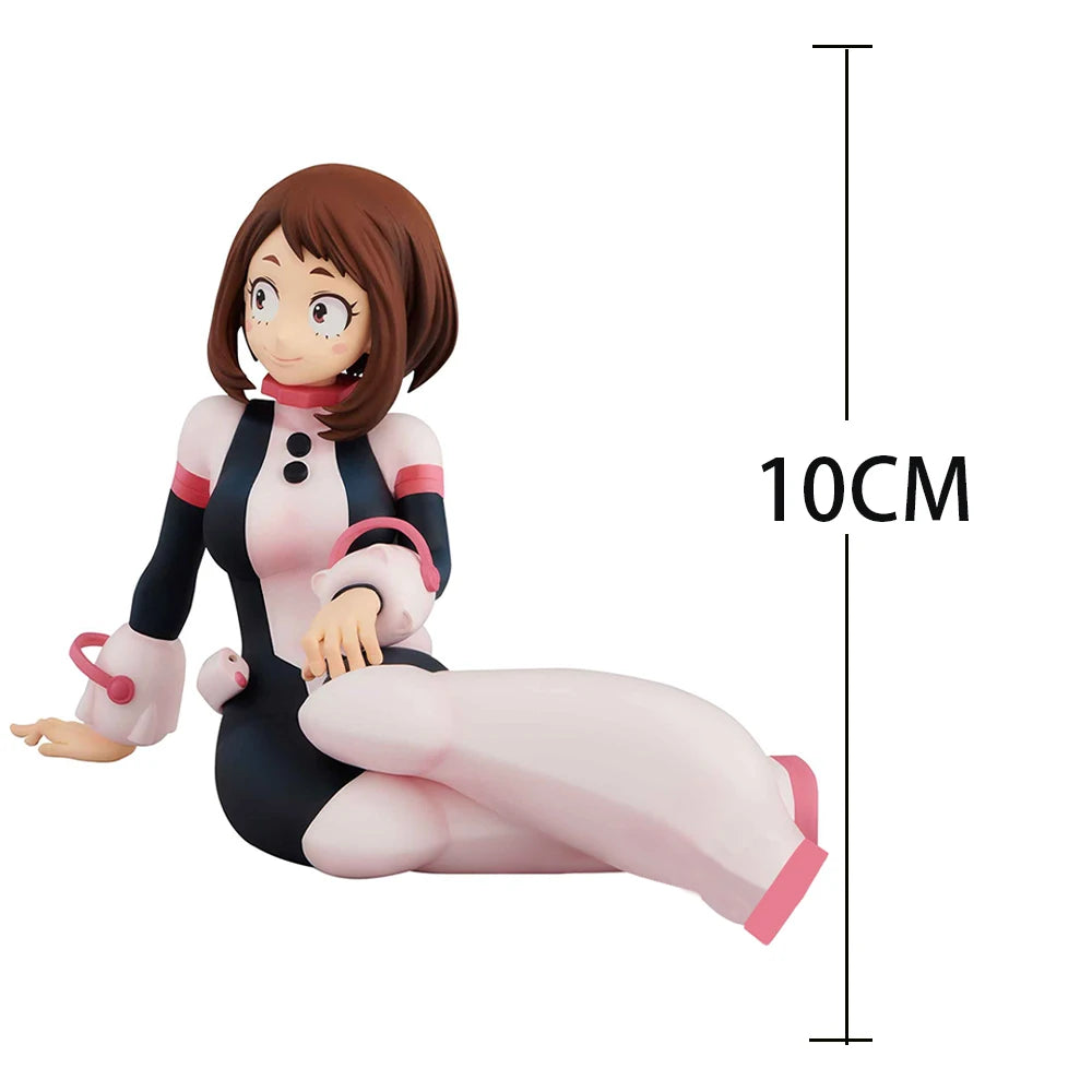 My Hero Academia Figures – 10 cm Toga Himiko & Uraraka Ochako PVC Anime Collectible Sitting Statue Models