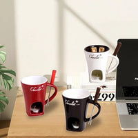 Sweet Fondue Cup for Date Night and More – Ceramic Chocolate Melting Mug Set with Forks