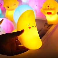 Cute Cartoon Night Light – Adorable LED Lamp in Bear, Cloud, Star, Moon & Ice Cream Designs