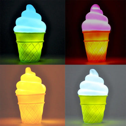 Cute Cartoon Night Light – Adorable LED Lamp in Bear, Cloud, Star, Moon & Ice Cream Designs