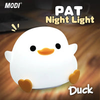 Pat Duck Night Light – LED Silicone Duck Night Light with Touch Sensor, Timer, and USB Rechargeable Battery