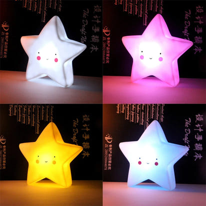 Cute Cartoon Night Light – Adorable LED Lamp in Bear, Cloud, Star, Moon & Ice Cream Designs