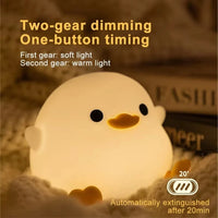 Pat Duck Night Light – LED Silicone Duck Night Light with Touch Sensor, Timer, and USB Rechargeable Battery