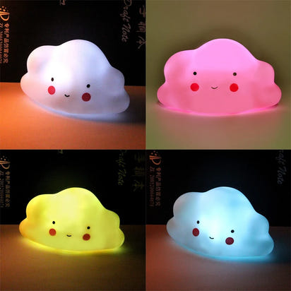 Cute Cartoon Night Light – Adorable LED Lamp in Bear, Cloud, Star, Moon & Ice Cream Designs