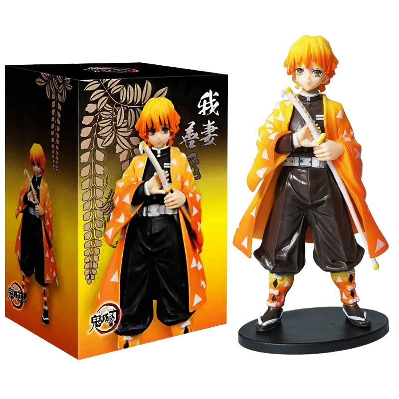 Demon Slayer Anime Figures – 14 cm Tanjiro, Nezuko, Zenitsu & Inosuke PVC Collectible Statues