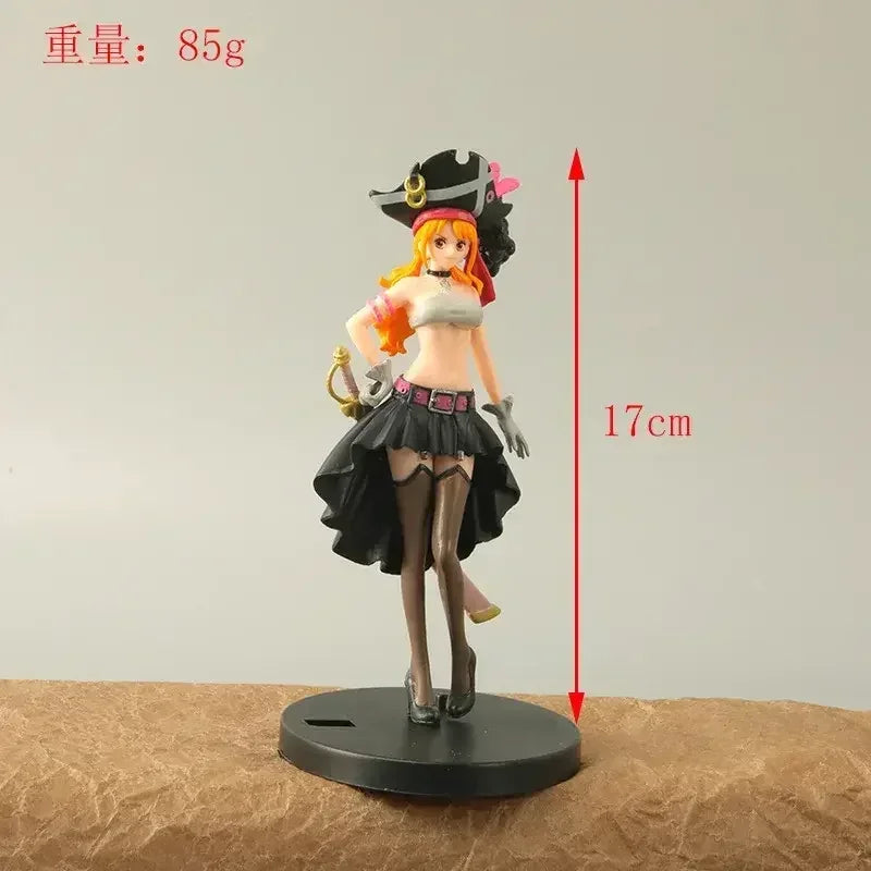 One Piece Nami Figure – 19 cm Film Red Black Outfit PVC Anime Collectible Statue Model Toy