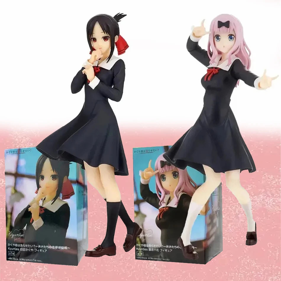Kaguya-sama: Love is War Figures – Fujiwara Chika & Shinomiya Kaguya PVC Anime Collectible Statue Models