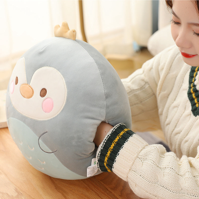 Cartoon Animal Hand Warmer Plush Pillow – Dinosaur, Pig, Bear & Penguin