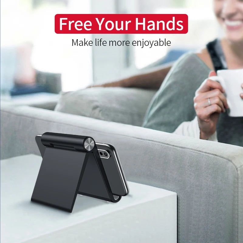Adjustable Mobile Phone & Tablet Stand – Portable Desk Holder Mount for Smartphones, iPhones, and Tablets