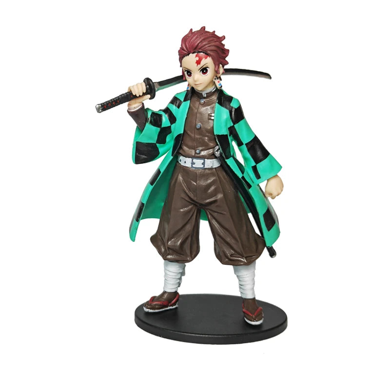 Demon Slayer Anime Figures – 14 cm Tanjiro, Nezuko, Zenitsu & Inosuke PVC Collectible Statues