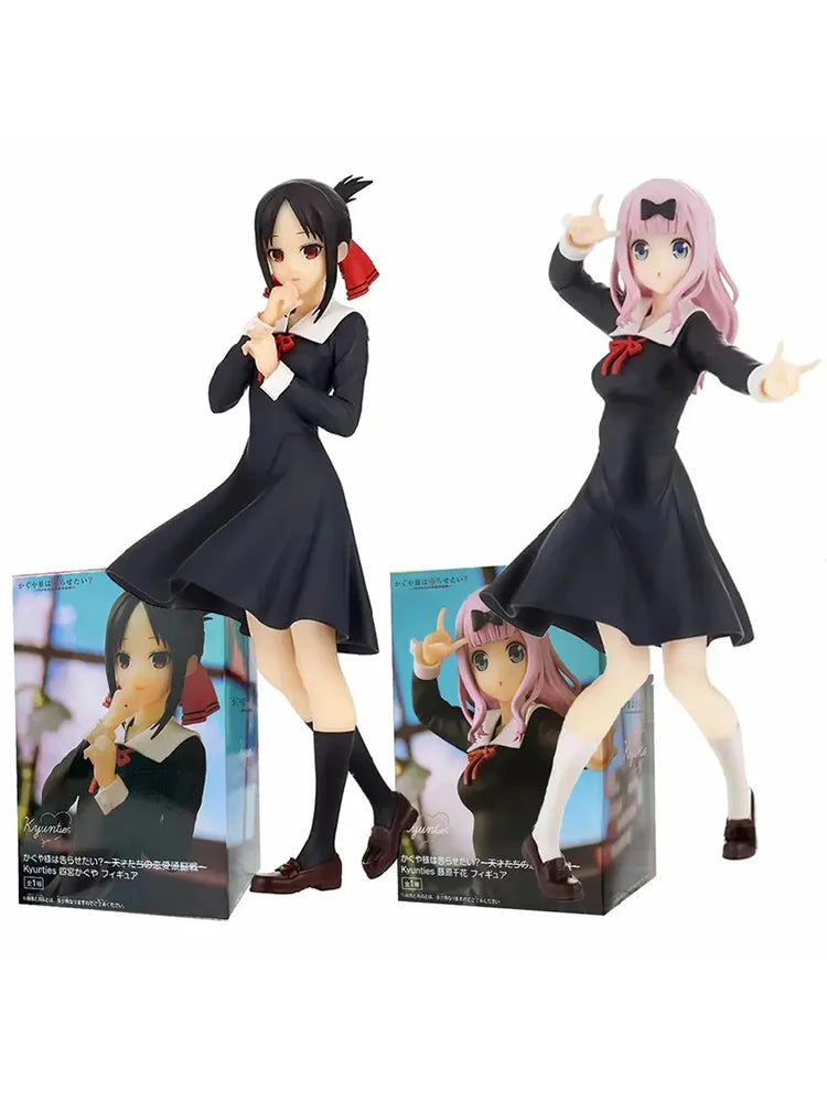 Kaguya-sama: Love is War Figures – Fujiwara Chika & Shinomiya Kaguya PVC Anime Collectible Statue Models