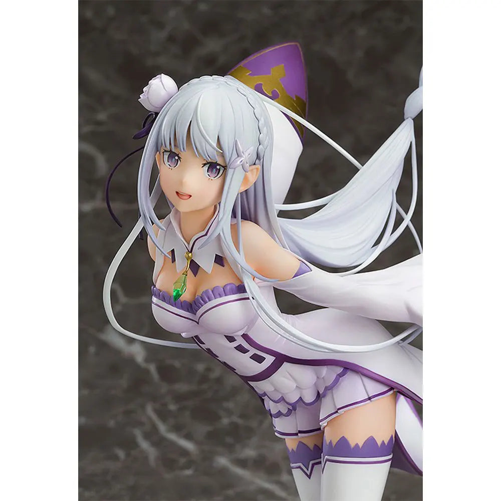 Re:Zero Emilia Figure – 25 cm Flying Pose PVC Anime Collectible Statue Model Toy