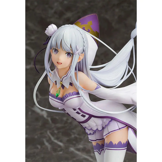 Re:Zero Emilia Figure – 25 cm Flying Pose PVC Anime Collectible Statue Model Toy