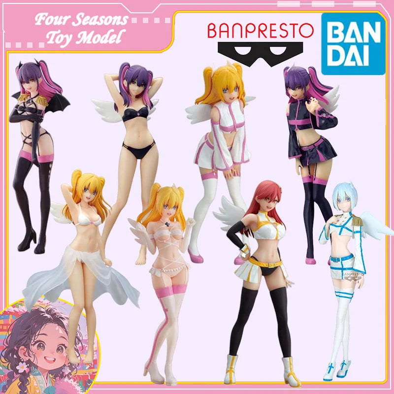 Banpresto Angel Airborne Figures – 20–22 cm Miriella, Mikari, Liliel & Ririsa PVC Anime Collectible Models