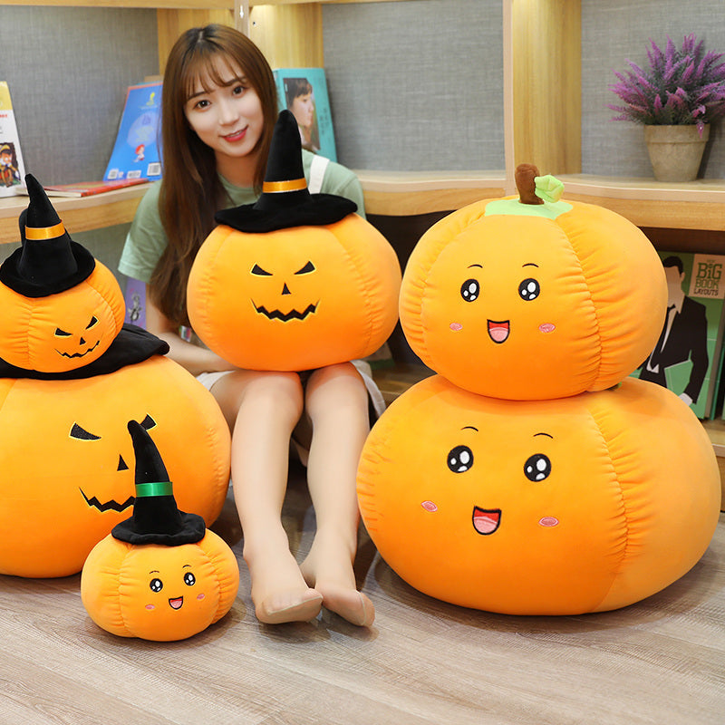 Halloween Pumpkin Plush Toy – Cute Stuffed Pumpkin Doll for Decoration & Gifts